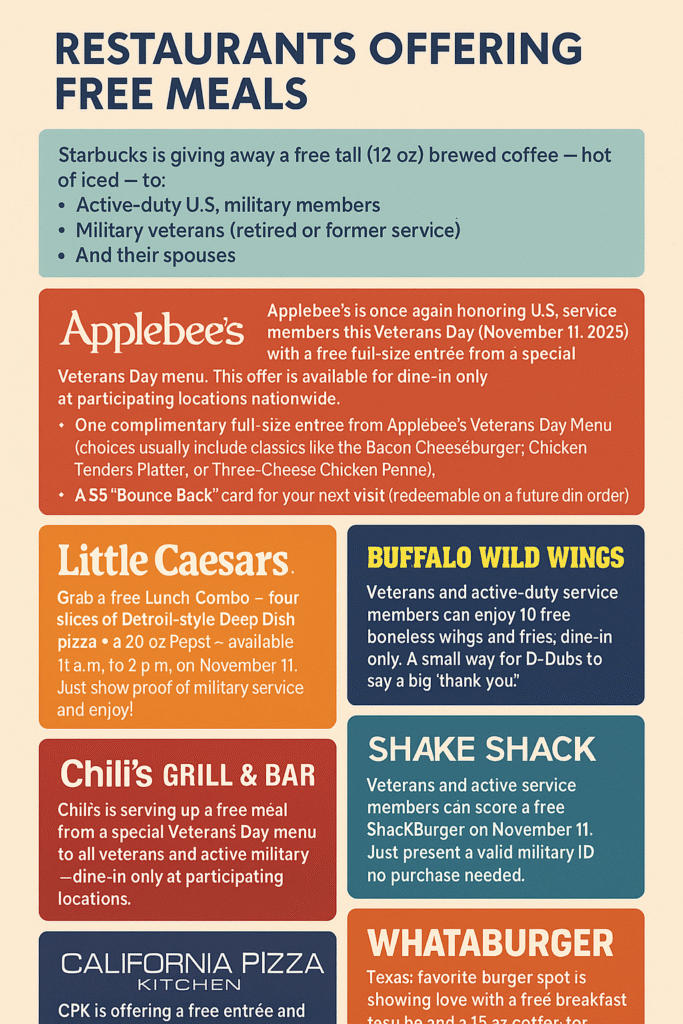 Restaurants offer meals